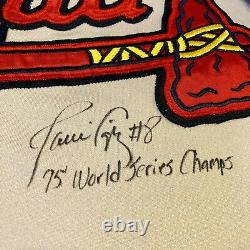 Javier Lopez W. S. Champs Signed Game Used 1995 Atlanta Braves Jersey JSA COA