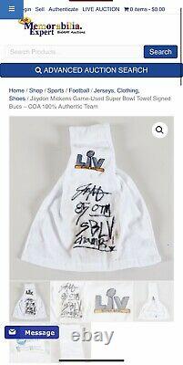 Jaydon Mickens game used Signed Autographed Super Bowl LV 55 Towel COA