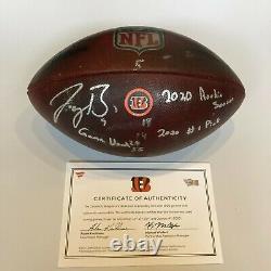 Joe Burrow Debut Game & First Touchdown Game Used Signed Football Fanatics COA
