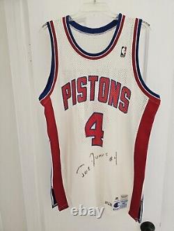 Joe Dumars Game Used/Worn Signed Detroit Pistons Jersey 1990 Bad Boys