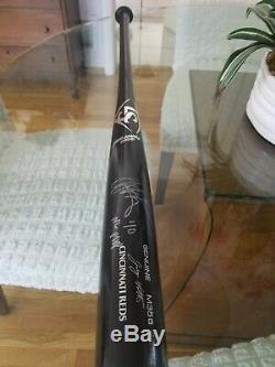 Joey Votto autographed game used bat with inscription NL MVP