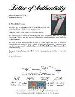 John Elway Game Used Jersey Auto Signed Super Bowl Year 4 COAs PSA Grey Flan