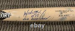Jose Abreu Chicago White Sox Game Used Bat 2015 Signed Photo Matched JSA