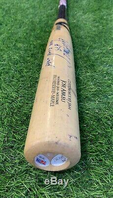 Jose Abreu Chicago White Sox Game Used Bat 2015 Signed Uncracked PSA GU 10