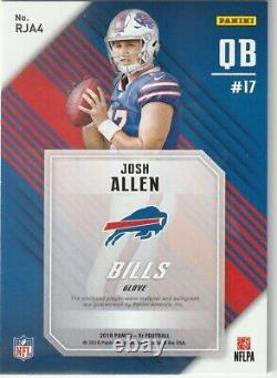 Josh Allen 2018 Panini XR 1/1 Auto Game Used Glove 1 of 1 RC Rookie card