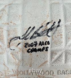 Josh Beckett Signed 2007 ALCS Game 6 Game Used Base Indians vs Red Sox MLB HOLO
