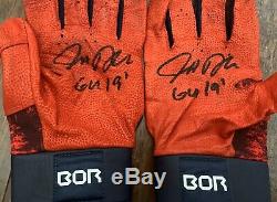 Josh Donaldson GAME USED 2019 BATTING GLOVES pair autograph SIGNED Braves