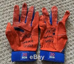 Josh Donaldson GAME USED BATTING GLOVES pair autograph SIGNED Blue Jays