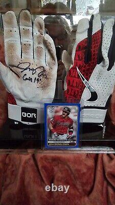 Josh Donaldson Game Used and Autographed Batting Gloves