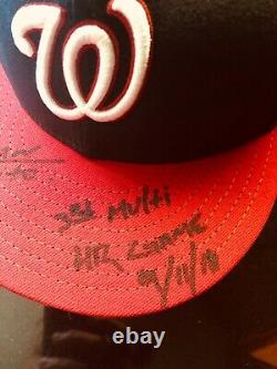 Juan Soto Historic Game Used Cap Sept 11, 2018 Inscribed Signed MLB Holo Rookie