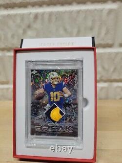 Justin Herbert Rookie Game Used Autographed Jersey Patch 1/1 Chargers Prizmbreak