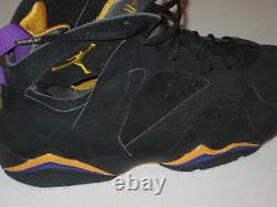 KOBE BRYANT Signed GAME USED Rare Air JORDAN 7 Shoes from 2002-03 Season