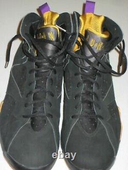 KOBE BRYANT Signed GAME USED Rare Air JORDAN 7 Shoes from 2002-03 Season