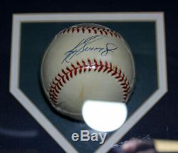 Ken Griffey Jr. Autographed Baseball With PSA & Piece of Game Used Bat Display