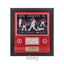 Ken Griffey Jr. Reds Autographed Signed Game-Used Bat Collage LE #8/99 (JSA COA)