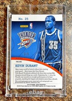 Kevin Durant 2013-14 panini select green game used patch auto/5
