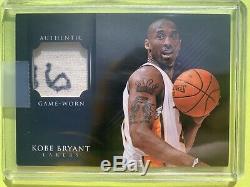 Kobe Bryant 2014 Panini Authentic Jumbo Shoe Patch Game Used Signed Game Date
