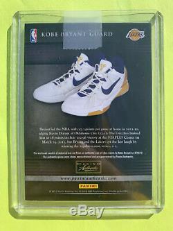 Kobe Bryant 2014 Panini Authentic Jumbo Shoe Patch Game Used Signed Game Date