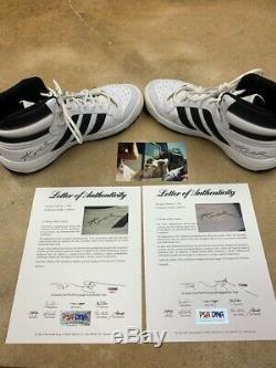 Kobe Bryant Autographed Signed GAME USED Adidas Shoes PSA/DNA PHOTO+ 1999 Dated