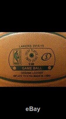 Kobe Bryant Game Used Signed Auto Ball Lakers