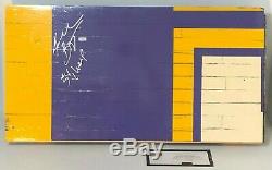 Kobe Bryant Signed Game Used Los Angeles Lakers Floor Piece 5x Champs Panini