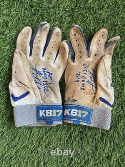 Kris Bryant Chicago Cubs Game Used Batting Gloves 2021 Excellent Use Signed LOA
