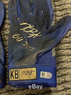 Kris Bryant Chicago Cubs Game Used Batting Gloves Signed MLB Auth Bryant LOA