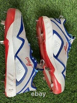 Kris Bryant Chicago Cubs Game Used Cleats 2021 Excellent Use Signed LOA