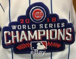 Kyle Schwarber Signed Chicago Cubs Game Used Gold Jersey Ring Ceremony Champions