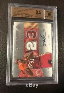 Lebron James 2007/08 Game Used Gem Mint Bgs 9.5/10 Lakers /23 Autographed Ud Wow