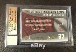 Lebron James 2007/08 Game Used Gem Mint Bgs 9.5/10 Lakers /23 Autographed Ud Wow
