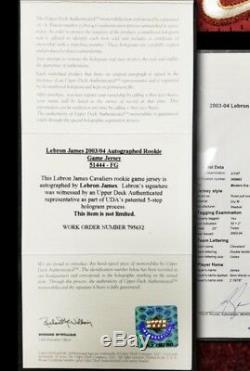 Lebron James Signed Autographed 2003 Game Used Rookie Jersey Mears UDA COA + LOA