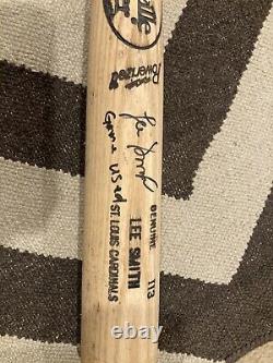 Lee Smith Game Used/issed Signed Bat St. Louis Cardinals