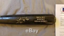 Luke Voit Rideau Crusher Game Used Autographed Bat Yankees BECKETT LOA