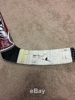 MARTIN BRODEUR 12-21-10 Signed New Jersey Devils Game Used Hockey Stick COA