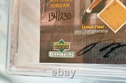 MICHAEL JORDAN Upper Deck UDA Signed GAME USED FLOOR AUTO PSA DNA #134/230 card