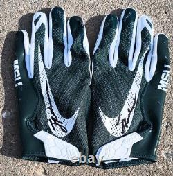 MICHIGAN STATE SPARTANS Jayden Reed GAME USED + SIGNED Gloves JSA COA PACKERS