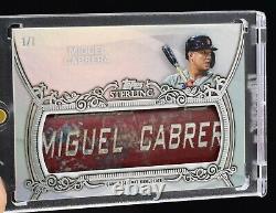 MIGUEL CABRERA 2021 Topps Sterling Game-Used Nameplate GU BAT BARREL #1/1