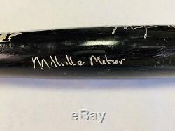 MIKE TROUT 18 G/U Game Used Signed Bat Millville Meteor MLB Authenticated 1/1
