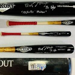 MIKE TROUT 2016 GAME USED SIGNED Bat MLB Anderson Authenticated 3 Inscriptions