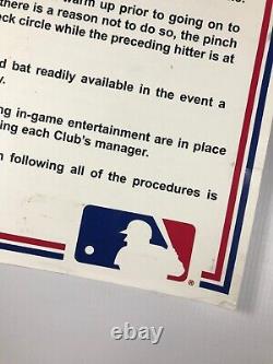 Major League Baseball Game Used Pace of Game Clubhouse Locker Room Sign