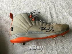 Manny Machado 2017 game used Signed Air Jordan 6 Cleats Orioles PSA/DNA