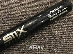 Manny Ramirez Cleveland Indians Game Used Signed Stix Bat Great Use A 10