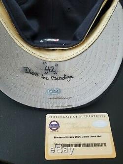 Mariano Rivera 2006 Signed Game Used Hat Yankees Cap Auto Steiner Sports Coa