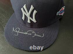 Mariano Rivera 2012 Postseason Signed Game Used Worn Hat Yankees Cap Steiner