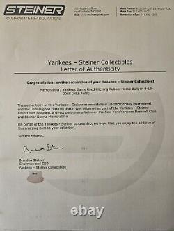 Mariano Rivera signed GAME USED Pitching Rubber FINAL SAVE OLD YANKEE STADIUM