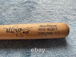 Mark McGwire SIGNED GAME USED bat Oakland Athletics AUTHENTICATED