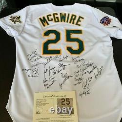 Mark Mcgwire 1997 Oakland A's Team Signed Game Used Jersey 30 Sigs With JSA COA