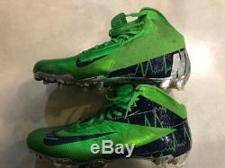 Marshawn Lynch signed Game used shoes coa + Proof! Seahawks worn Beast Mode