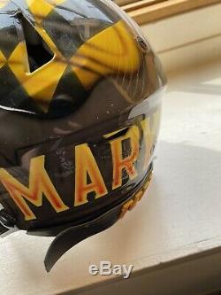 Maryland Terps Terrapins Game Used Worn Football Helmet Signed Ncaa Cavon Walker